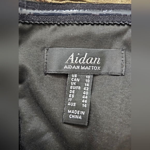 Aidan Mattox Gold and Silver Strapless Pleated Dress Sz 10 - Picture 6 of 8